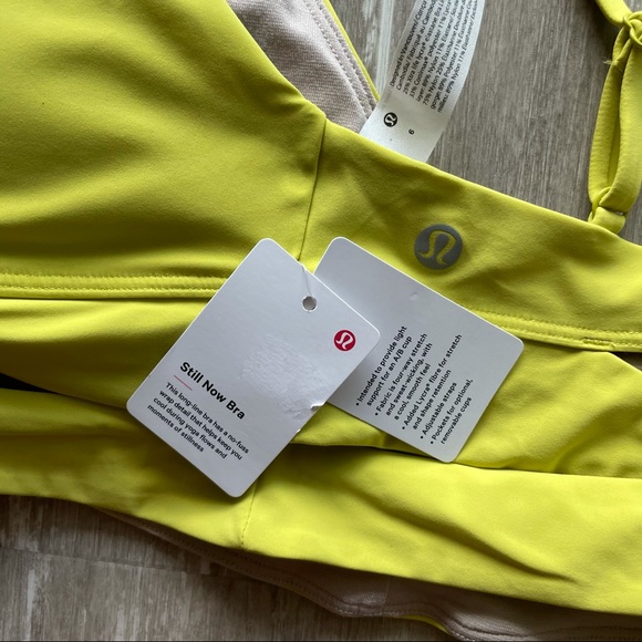 Sold Lululemon Still Now Bra - Yellow Serpentine - Picture 6 of 8
